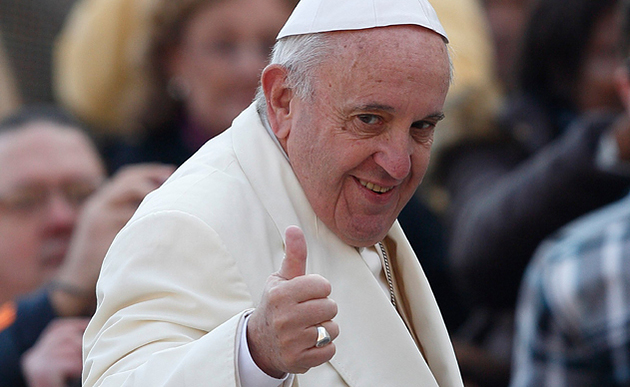 Papst Franziskus / © 2015 KNA, www.kna-bild.de - Nutzungsrechte vorbehalten., Paul Haring/CNS photo Papst Franziskus während der Generalaudienz auf dem Petersplatz am 9. Dezember 2015.